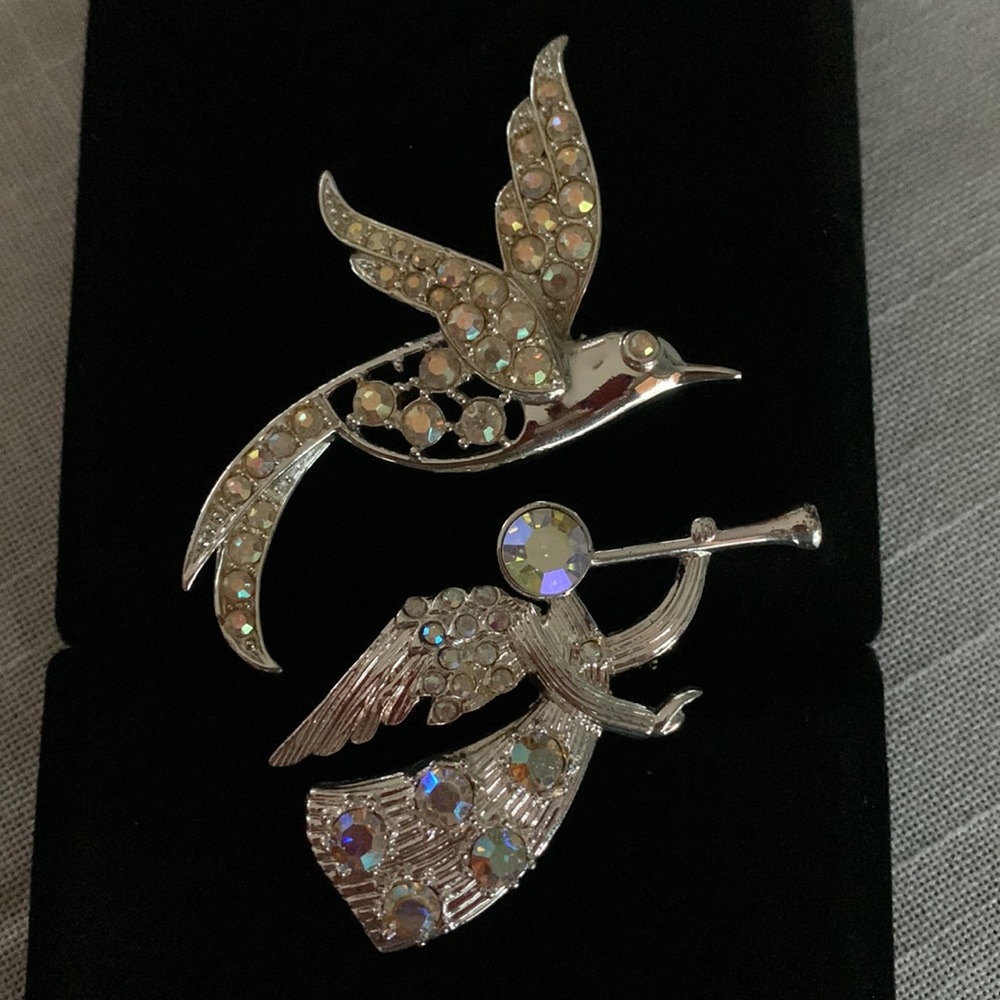 Lot of 2 Holiday Brooch Pin